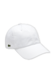 תמונה קידמית של כובע מצחייה לבן עם לוגו