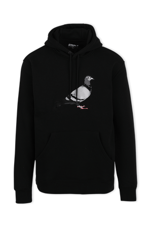 Pigeon Logo Hoodie in Black STAPLE