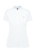 חולצת פולו לבנה עם לוגו רקום TOMMY HILFIGER