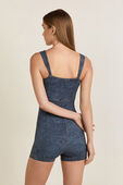 תמונת דוגמן אחורית של Everlux Denim-Print Onesie 3''