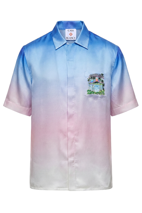 חולצת כפתורים קצרה משי CASABLANCA