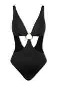 One Piece Swimsuit With Ring in Black VERSACE