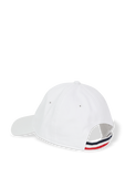 כובע בייסבול לבן עם לוגו פאץ' MONCLER
