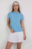 תמונת דוגמן קידמית של Quick-Dry Short-Sleeve Polo Shirt Straight Hem Logo