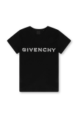 גילאי 14 חולצת טי שחורה עם לוגו GIVENCHY KIDS