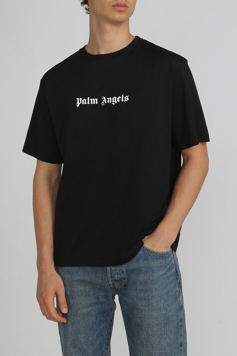 חולצת טי עם צווארון מעוגל PALM ANGELS