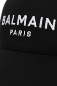 כובע מצחייה עם לוגו רקום בגוון שחור BALMAIN
