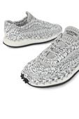 נעלי סניקרס סרוגות בגווני אפור ולבן VALENTINO GARAVANI