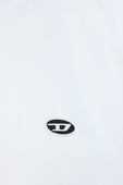 חולצת לבנה עם לוגו רקום DIESEL