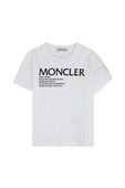 גילאי 8-10 חולצת טי בלבן עם לוגו בחזית MONCLER KIDS