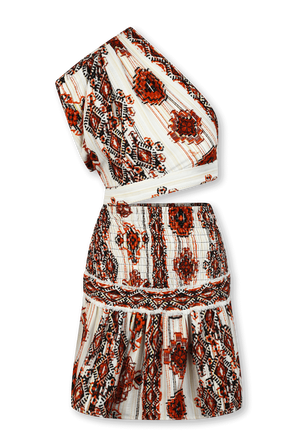 שמלת טמי מיני אסימטרית צבעונית IRO