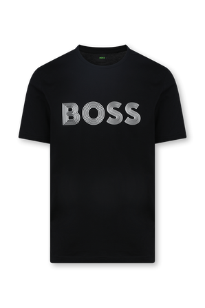 חולצת טי שחורה עם לוגו BOSS