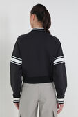 תמונת דוגמן אחורית של Snap-Front Varsity Jacket