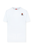 חולצת טי קצרה עם פרח רקום פלוס לוגו KENZO