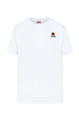 חולצת טי קצרה עם פרח רקום פלוס לוגו KENZO