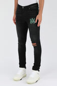 מכנסי ג'ינס שחורים עם קרעים AMIRI