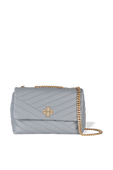Kira Chevron Small Quilted  Shoulder Bag In Babt Blue TORY BURCH