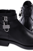 מגפיים שחורים מעור עם אלמנט מטאלי GIVENCHY