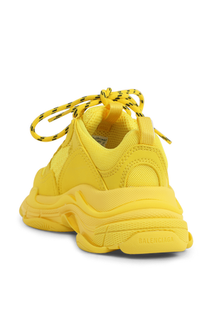 מידות 23-33 נעלי סניקרס צהובות עם שם המותג בצד BALENCIAGA KIDS