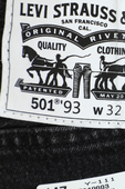 מכנסי ג'ינס 501 אפורים משופשפים LEVI`S