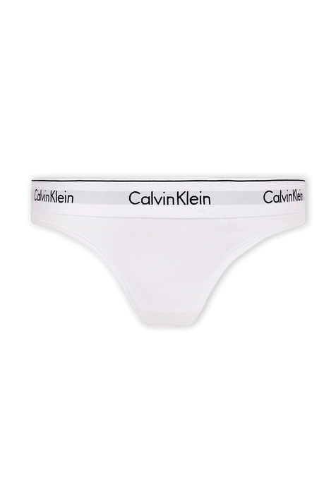 תחתוני חוטיני לבנים עם לוגוטייפ CALVIN KLEIN