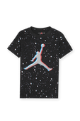 גילאי 4-7 חולצת האיש הקופץ בשחור עם השפרצות צבע JORDAN