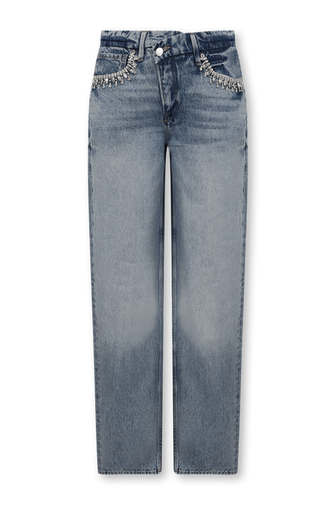מכנסי ג'ינס גוד 90 עם קריסטלים