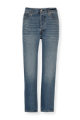 תמונה קידמית של Ribcage Straight Ankle Jeans in Medium Wash