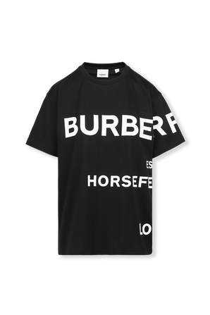 Carrick Contrast Logo T-Shirt in Black BURBERRY