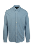חולצת כפתורים ארוכה בכחול דהוי POLO RALPH LAUREN