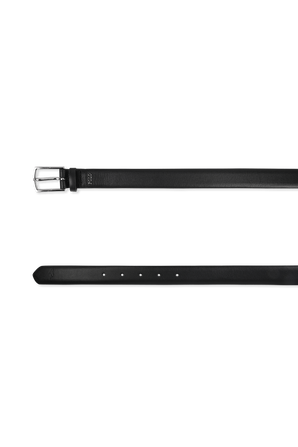 חגורת עור שחורה עם אבזם מטאלי כסוף POLO RALPH LAUREN