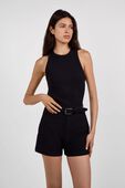 תמונת דוגמן קידמית של Ribbed Heavyweight Cotton Racerback Tank Top