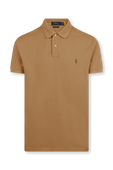 Short Sleeve Knit Polo Shirt in Brown POLO RALPH LAUREN