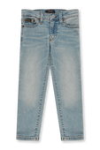 גילאי 2-4 מכנסי ג'ינס בגוון וינטג' משופשף POLO RALPH LAUREN KIDS