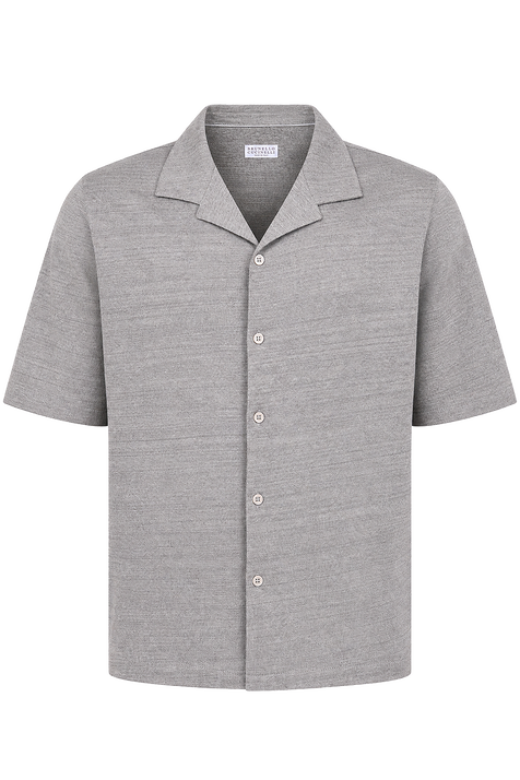 חולצה מכופתרת פשתן BRUNELLO CUCINELLI