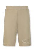 מכנסים קצרים בז' עם לוגו רקום GIVENCHY