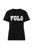 חולצת פולו שחורה עם לוגו גדול POLO RALPH LAUREN