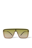 Shield Sunglasses in Light Gold
