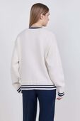 תמונת דוגמן אחורית של Cotton Tennis Cardigan Sweater