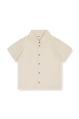 גילאי 4-7 חולצת פשתן מכופתרת קצרה OEUF NYC
