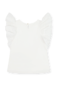 גילאי 2-5 חולצת מלמלה לבנה עם לוגו CHLOE KIDS