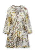 שמלת ג'וד מדורגת עם הדפס פרחוני ממשי ZIMMERMANN