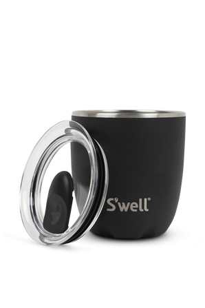 כוס אוניקס 100 מ"ל שחורה עם מכסה SWELL