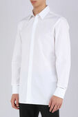 חולצה מכופתרת לבנה עם לוגו רקום GIVENCHY