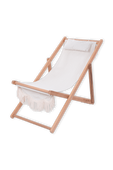כיסא חוף מבד קלוע בדוגמת פסים תכלת ולבן BUSINESS AND PLEASURE