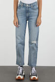 תמונת דוגמן קידמית של Ribcage Straight Ankle Jeans in Light Wash
