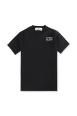 גילאי 2-5 חולצת טי עם לוגו בצבע שחור STONE ISLAND KIDS