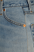 מכנסי ג'ינס היי רייס קצרים עם שפשופים RE/DONE