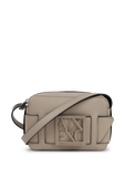 תיק מסנג'ר בז' עם רצועת לוגו ARMANI EXCHANGE