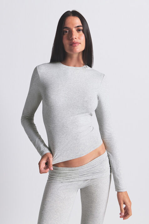 COTTON JERSEY LONG SLEEVE T-SHIRT SKIMS